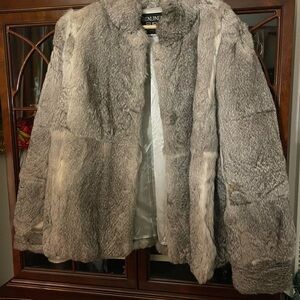Authentic vintage rabbit fur jacket